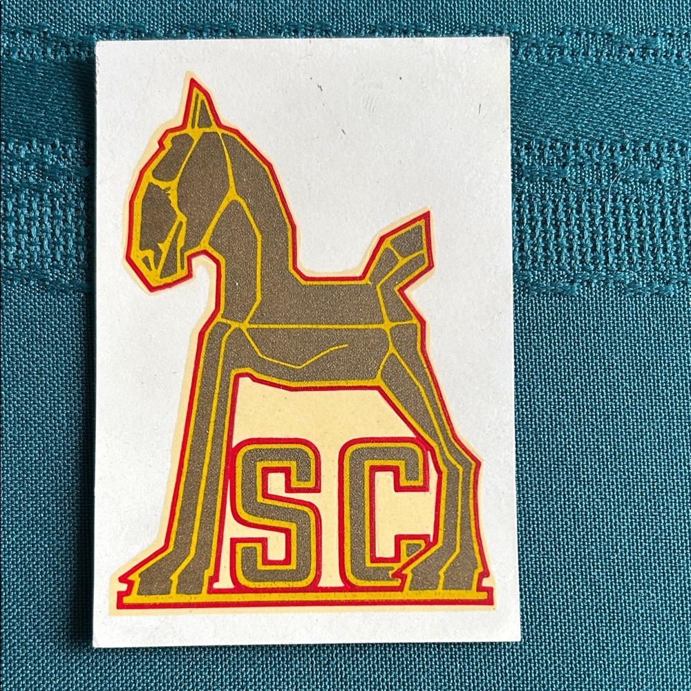 University of Southern California Vintage Trojan Horse Decal by Angelus - Rare